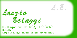 laszlo belagyi business card